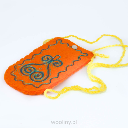 Etui z wełny, jasny pomarańcz