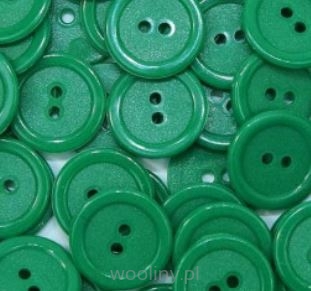 Guziki dwudziurkowe plastykowe 20mm ZIELONY 50szt