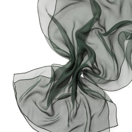 Szal jedwabny szyfon JODŁA 180x55cm do nuno filcowania 