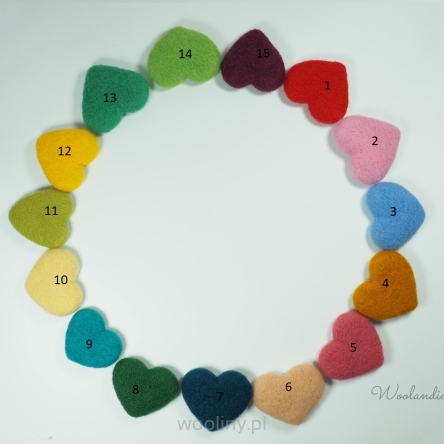 Seruszko serce filcowe do fotografii noworodkowej RÓŻNE KOLORY