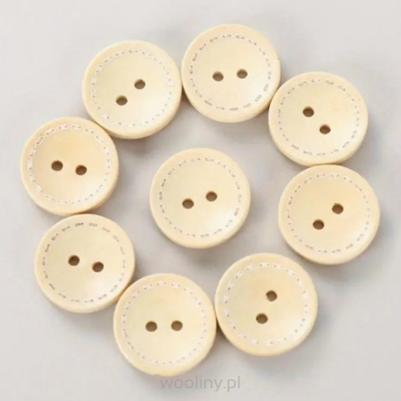 Guziki drewniane jasne 2cm lakierowane 20mm