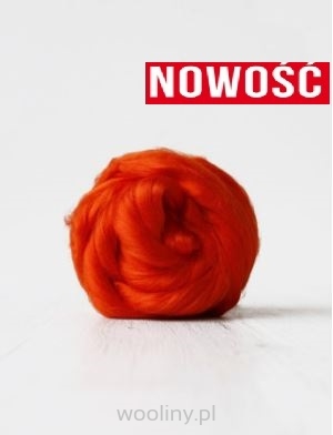 Czesanka wiskozy do filcowana POMARAŃCZOWA