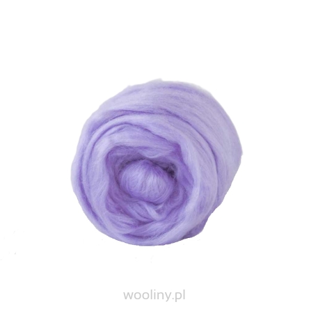 Jedwabna czesanka Tussah LAWENDA pastelowa