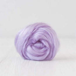 Jedwabna czesanka Tussah LAWENDA pastelowa