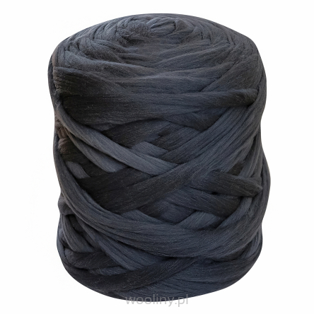 Wełna czesankowa do wyplatania koców 4,5kg GRAFIT #65