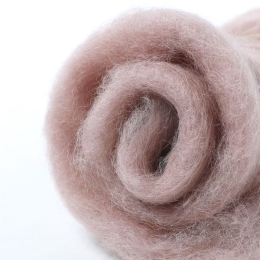 Wełna merynos w błamie do filcowania BRUDNY RÓŻ