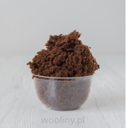 Wool Nepps wełniane kuleczki do filcowania BRĄŻOWY