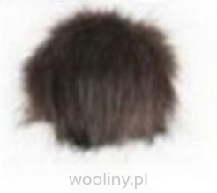 Pompon futrzany do czapki eko futro lis BRĄZOWY
