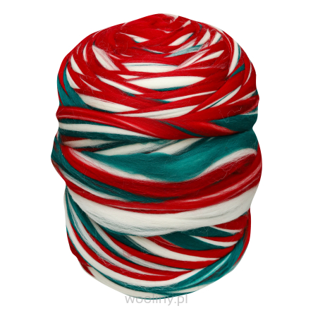 Kocyk czesankowy do sesji noworodkowej ŚWIĄTECZNY