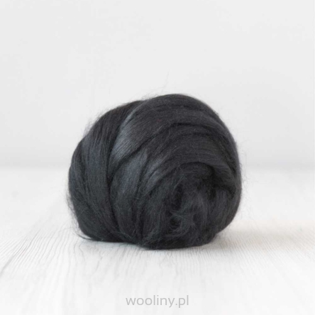 Jedwabna czesanka Tussah GRAFITOWA