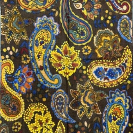 Damski szal kolorowy z wełny merino wyszywany w kwiaty