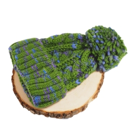 Ciepła czapka męska damska zimowa Zielony