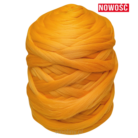 Wełna czesankowa KLEMENTYNKA #128 do filcowania i wyplatania koców