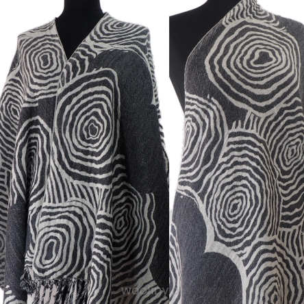 Damski szal dwustronny z wełny merynosów