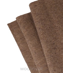 Filc wełniany 70% dekoracyjny 2mm Melanż Brązowy