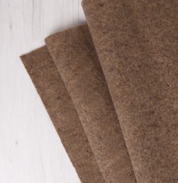 Filc wełniany 70% dekoracyjny 2mm Melanż Brązowy