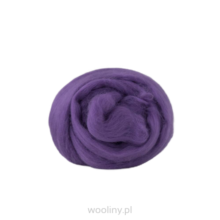 Wełna czesankowa 19mic FIOLET merynos australijski 