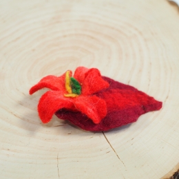 Damska broszka filcowa kwiat mały