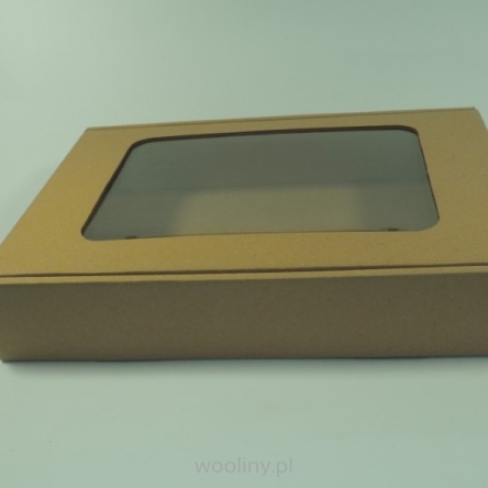 Eko pudełko opakowanie kraft Okienko 200x200x70mm