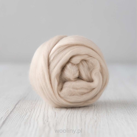 Wełna czesankowa 16mic BEŻOWY merynos australijski