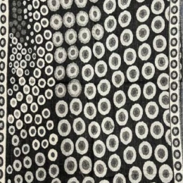 Damski męski szal z wełny merino Czarno biały w kuleczki