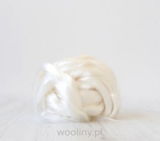 Czesanka Tencel BIAŁA z włókien celulozowych eukaliptusowych