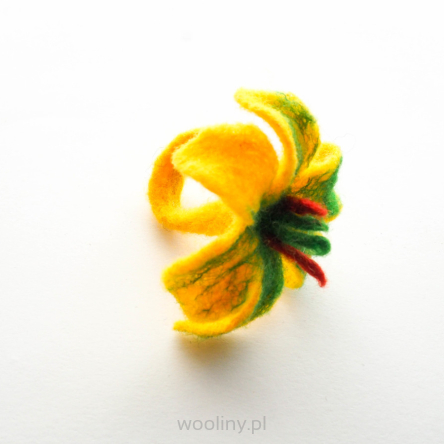 Pierścionek z wełny wzór 18