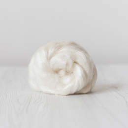 Czesanka wiskozy do filcowana BIAŁY ECRU