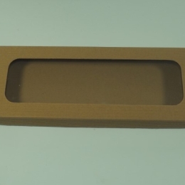 Eko pudełko opakowanie kraft Okienko PRĄŻEK 260x100x30mm