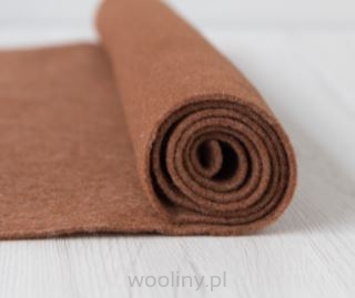 Filc wełniany 2mm Melanż brązu 30x30cm dekoracyjny