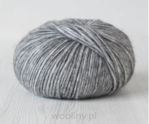 VINTAGE meszanka alpaki z merino I bawełny MELANŻ SZARY 100g