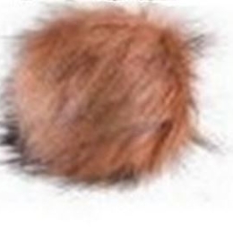 Pompon do czapki eko futra lis futrzany RUDY