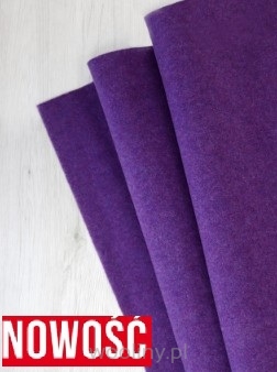 Filc wełniany 70% 2mm dekoracyjny MELANŻ FIOLETOWY