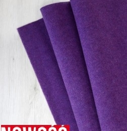 Filc wełniany 70% 2mm dekoracyjny MELANŻ FIOLETOWY