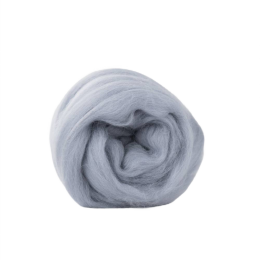 Wełna czesankowa merynos australijski 19mic JASNY SZARY