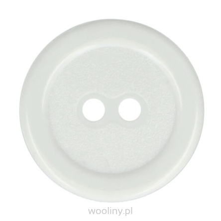 Guziki plastykowe 20 mm Biały dwudziurkowe
