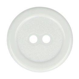 Guziki plastykowe 20 mm Biały dwudziurkowe
