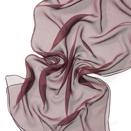 Szal jedwabny szyfon BURGUND 180x55cm do nuno filcowania 
