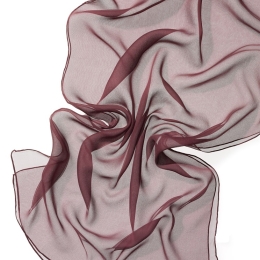 Szal jedwabny szyfon BURGUND 180x55cm do nuno filcowania 