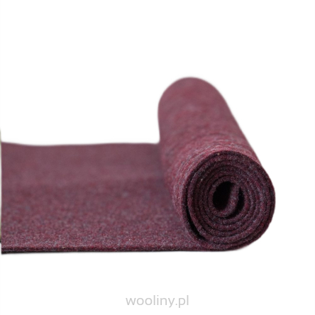 Filc wełniany 3mm MELANŻ BORDOWY 30x30cm dekoracyjny