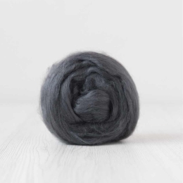 Czesanka wiskozy do filcowana GRAFIT SZARY METALIK