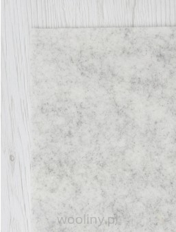 Filc wełniany 2mm MELANŻ JASNY SZARY 30x30cm dekoracyjny