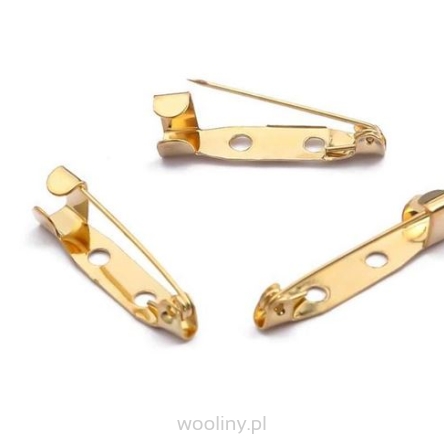 Baza do broszek metalowy ZŁOTY  30x5 mm