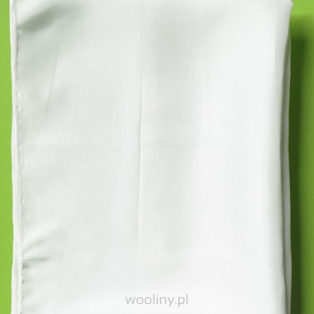 Biały szal jedwabny Pongee 10 180x45cm