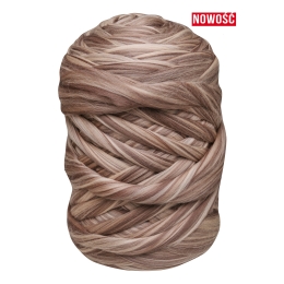 Wełna czesankowa 22-24mic MELANŻ BRĄZOWY 4,5kg HURT