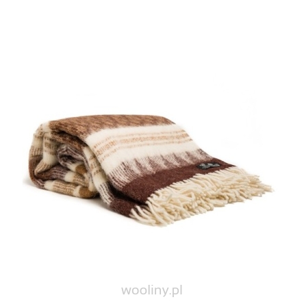 Wełniany pled narzuta koc z alpaki i merino 140x205 cm