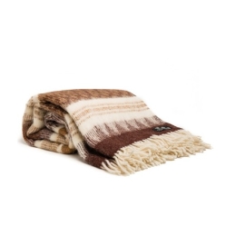 Wełniany pled narzuta koc z alpaki i merino 140x205 cm