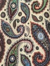 Damski szal kolorowy z wełny merino wyszywany w kwiaty