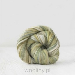 Wełna czesankowa 19mic MELANŻ KHAKI merynos australijski