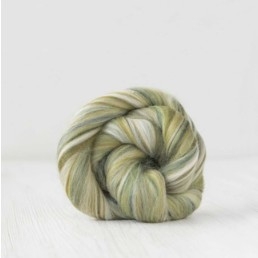 Wełna czesankowa 19mic MELANŻ KHAKI merynos australijski